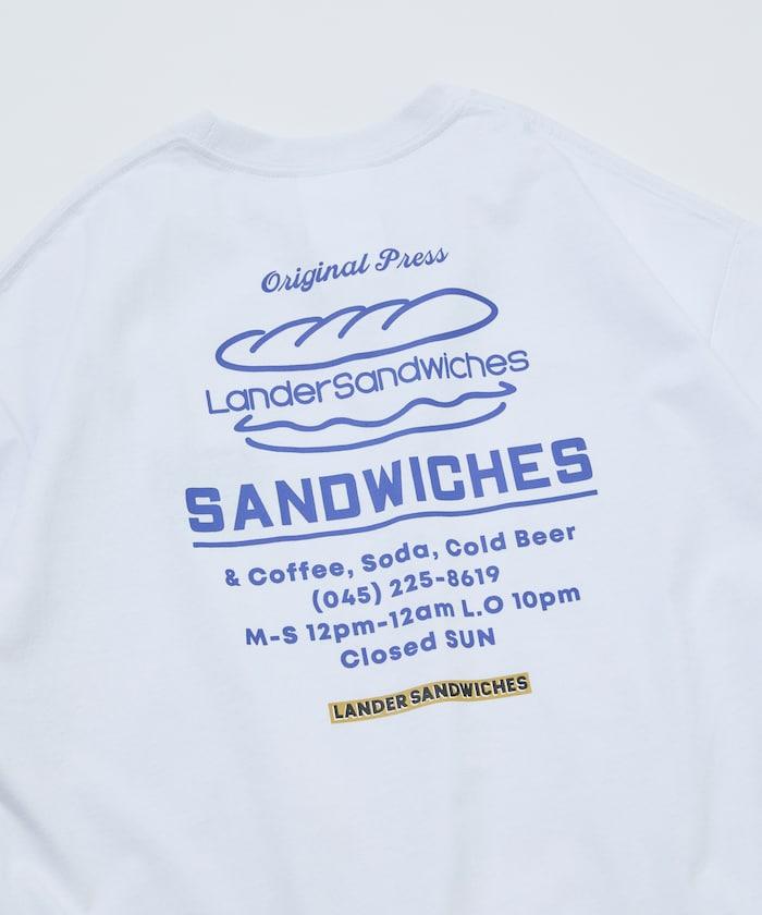 LANDER SANDWICHES×FREAK'S STORE ランダー 聯名 寬鬆版型 背部印花 圓領T恤