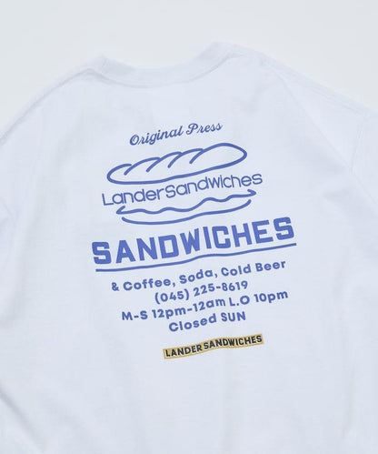 LANDER SANDWICHES×FREAK'S STORE ランダー 聯名 寬鬆版型 背部印花 圓領T恤