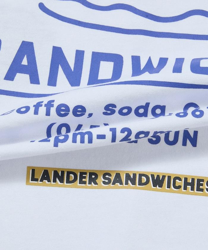 LANDER SANDWICHES×FREAK'S STORE ランダー 聯名 寬鬆版型 背部印花 圓領T恤