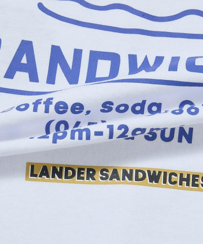 LANDER SANDWICHES×FREAK'S STORE ランダー 聯名 寬鬆版型 背部印花 圓領T恤