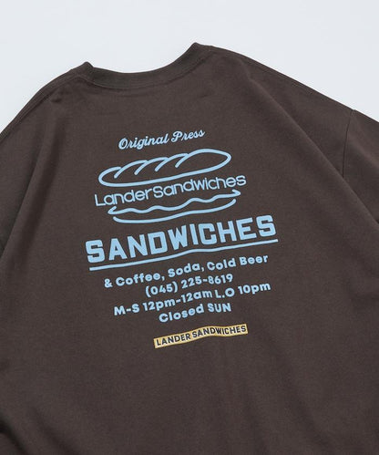 LANDER SANDWICHES×FREAK'S STORE ランダー 聯名 寬鬆版型 背部印花 圓領T恤