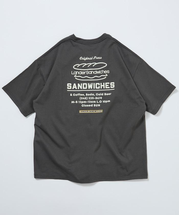 LANDER SANDWICHES×FREAK'S STORE ランダー 聯名 寬鬆版型 背部印花 圓領T恤