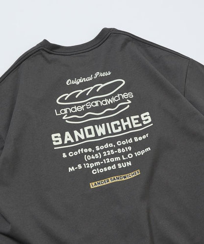 LANDER SANDWICHES×FREAK'S STORE ランダー 聯名 寬鬆版型 背部印花 圓領T恤