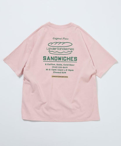 LANDER SANDWICHES×FREAK'S STORE ランダー 聯名 寬鬆版型 背部印花 圓領T恤