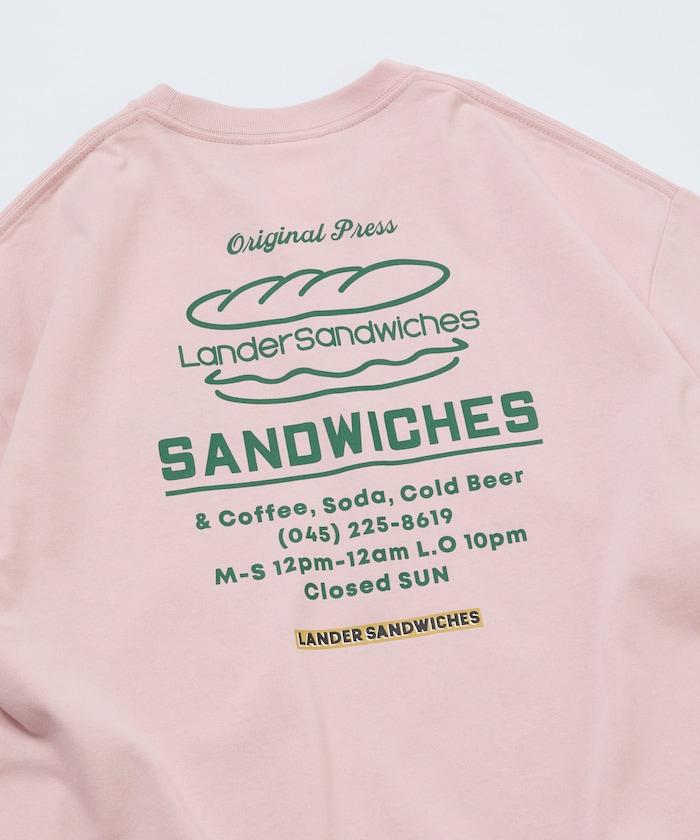 LANDER SANDWICHES×FREAK'S STORE ランダー 聯名 寬鬆版型 背部印花 圓領T恤