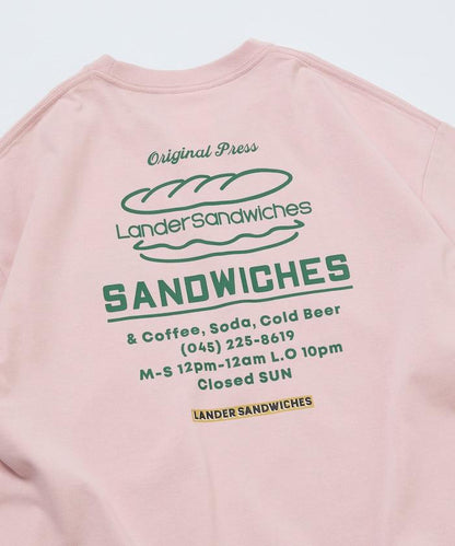 LANDER SANDWICHES×FREAK'S STORE ランダー 聯名 寬鬆版型 背部印花 圓領T恤