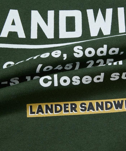 LANDER SANDWICHES×FREAK'S STORE ランダー 聯名 寬鬆版型 背部印花 圓領T恤