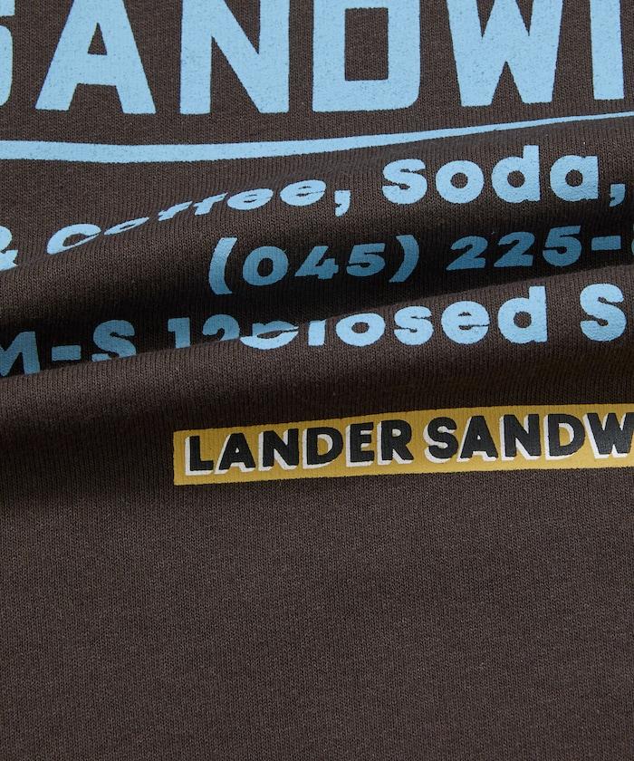LANDER SANDWICHES×FREAK'S STORE ランダー 聯名 寬鬆版型 背部印花 圓領T恤