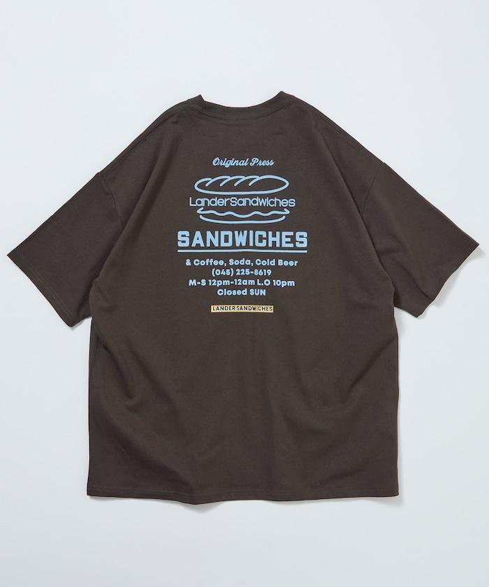 LANDER SANDWICHES×FREAK'S STORE ランダー 聯名 寬鬆版型 背部印花 圓領T恤