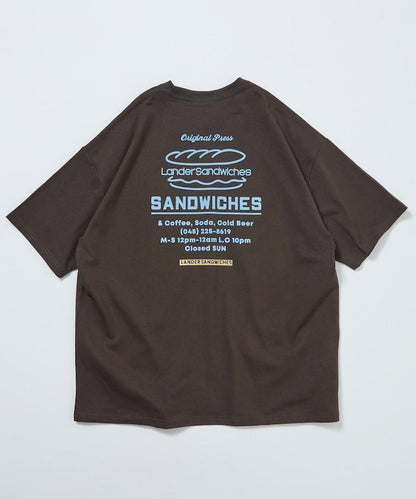 LANDER SANDWICHES×FREAK'S STORE ランダー 聯名 寬鬆版型 背部印花 圓領T恤