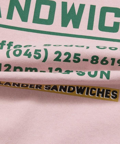 LANDER SANDWICHES×FREAK'S STORE ランダー 聯名 寬鬆版型 背部印花 圓領T恤