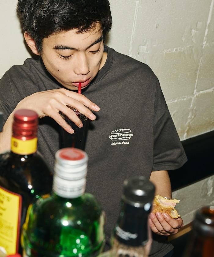LANDER SANDWICHES×FREAK'S STORE ランダー 聯名 寬鬆版型 背部印花 圓領T恤