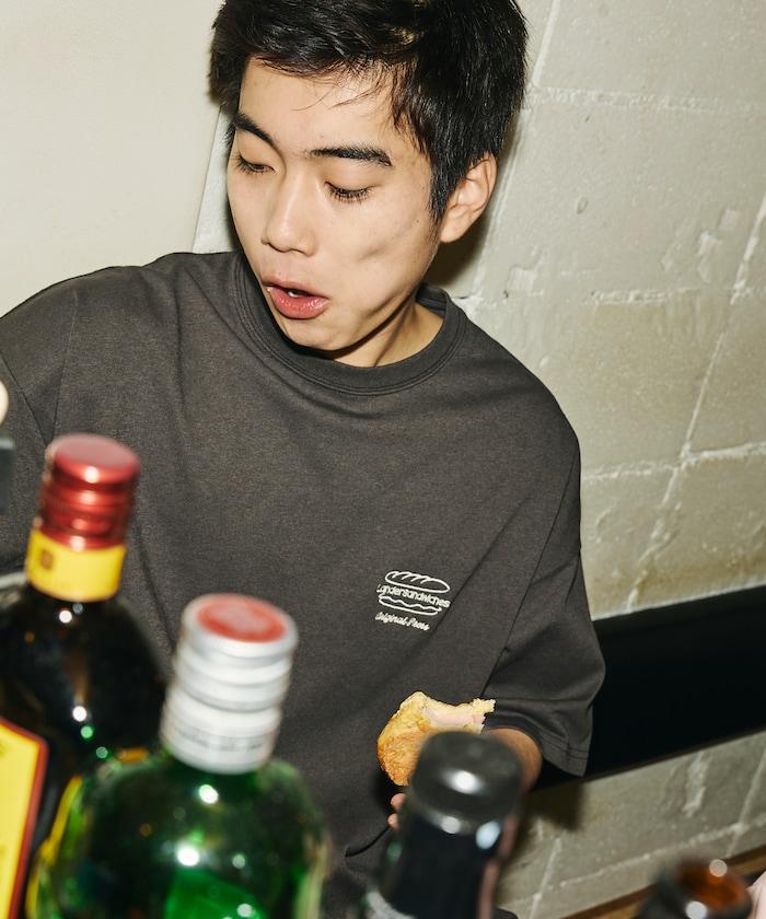 LANDER SANDWICHES×FREAK'S STORE ランダー 聯名 寬鬆版型 背部印花 圓領T恤