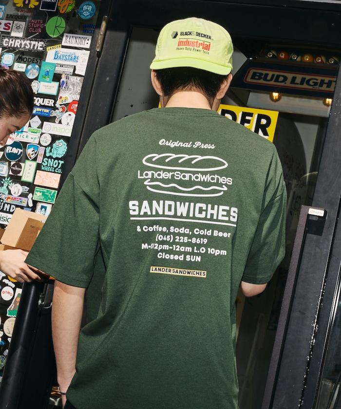 LANDER SANDWICHES×FREAK'S STORE ランダー 聯名 寬鬆版型 背部印花 圓領T恤