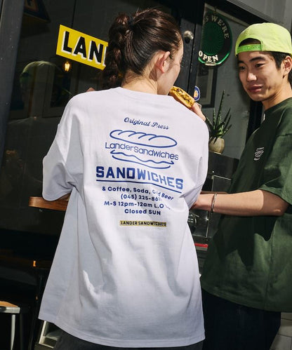 LANDER SANDWICHES×FREAK'S STORE ランダー 聯名 寬鬆版型 背部印花 圓領T恤