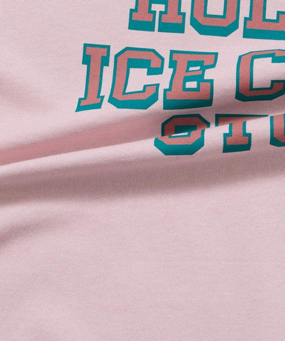 HOLIDAY ICECREAM×FREAK'S STORE 特別 寬鬆廓形 學院印花 圓領T恤