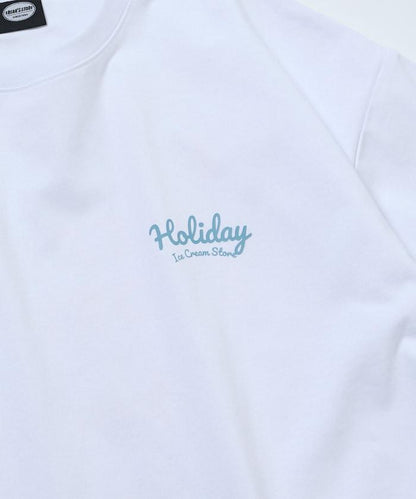 HOLIDAY ICECREAM×FREAK'S STORE  寬鬆 背部印花 圓領 T恤