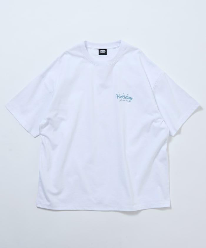 HOLIDAY ICECREAM×FREAK'S STORE  寬鬆 背部印花 圓領 T恤
