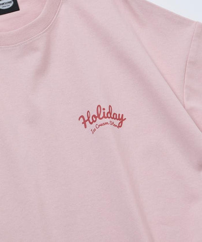 HOLIDAY ICECREAM×FREAK'S STORE  寬鬆 背部印花 圓領 T恤
