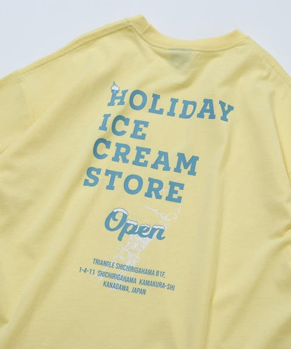 HOLIDAY ICECREAM×FREAK'S STORE  寬鬆 背部印花 圓領 T恤