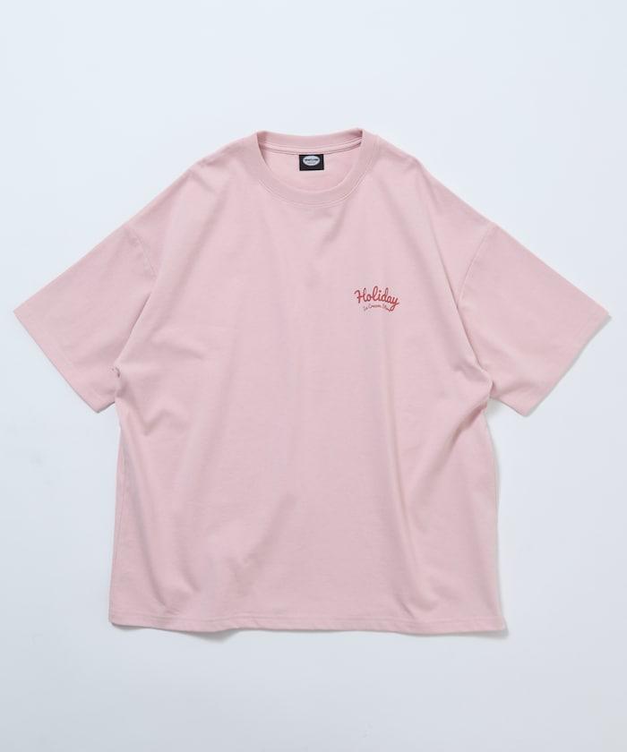 HOLIDAY ICECREAM×FREAK'S STORE  寬鬆 背部印花 圓領 T恤
