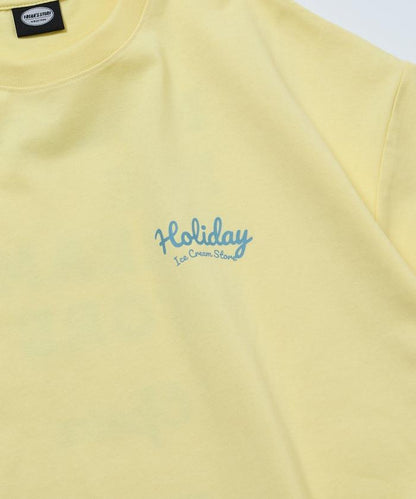 HOLIDAY ICECREAM×FREAK'S STORE  寬鬆 背部印花 圓領 T恤