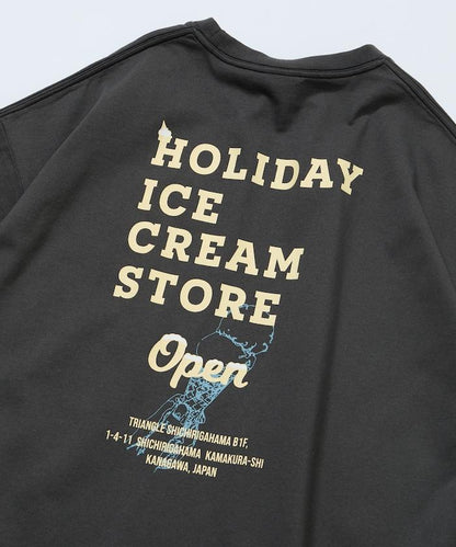 HOLIDAY ICECREAM×FREAK'S STORE  寬鬆 背部印花 圓領 T恤