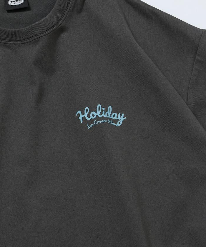 HOLIDAY ICECREAM×FREAK'S STORE  寬鬆 背部印花 圓領 T恤