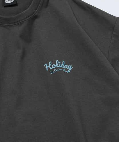 HOLIDAY ICECREAM×FREAK'S STORE  寬鬆 背部印花 圓領 T恤