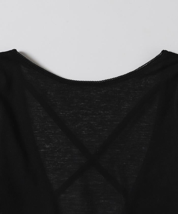 棉質羅紋長袖上衣 Cotton rib long sleeve top N26SS-C07
