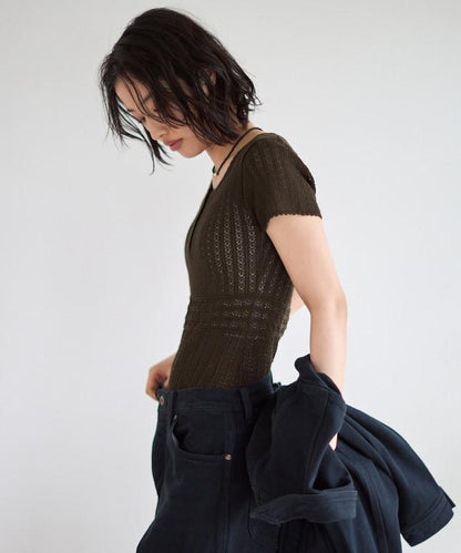 棉質針織連體衣 Knit leotard N26SS-K01