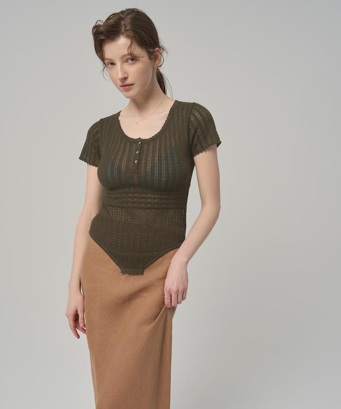 棉質針織連體衣 Knit leotard N26SS-K01