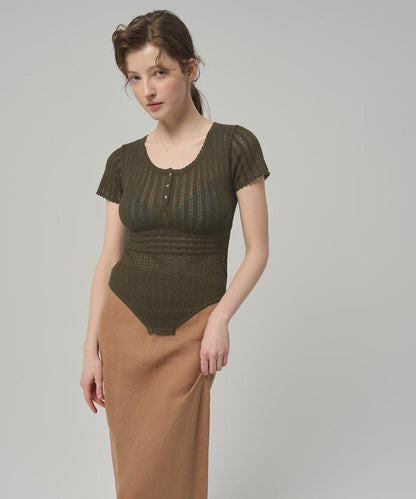 棉質針織連體衣 Knit leotard N26SS-K01