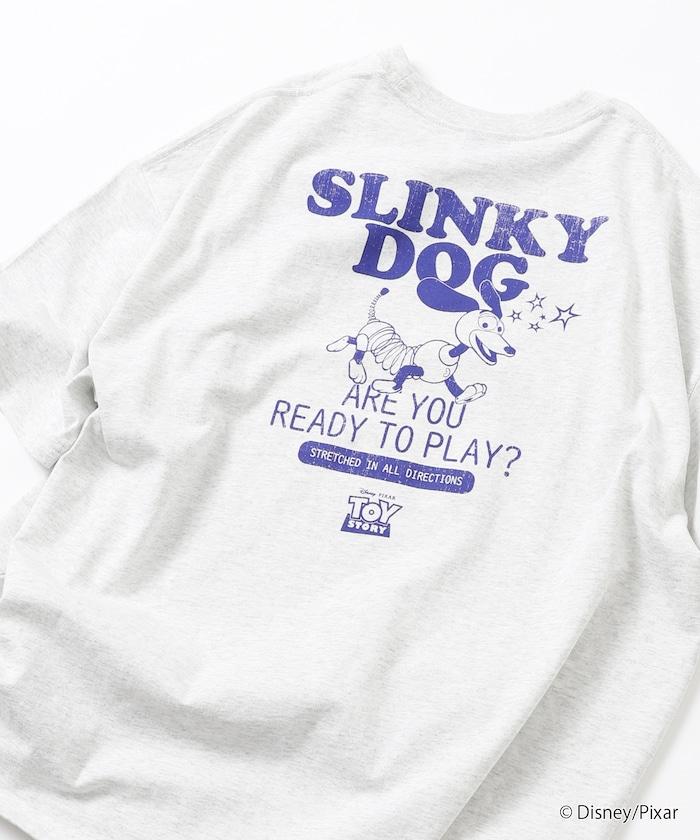 トイ・ストーリー（玩具總動員） Slinky Dog 主題 背部印花 圓領T恤