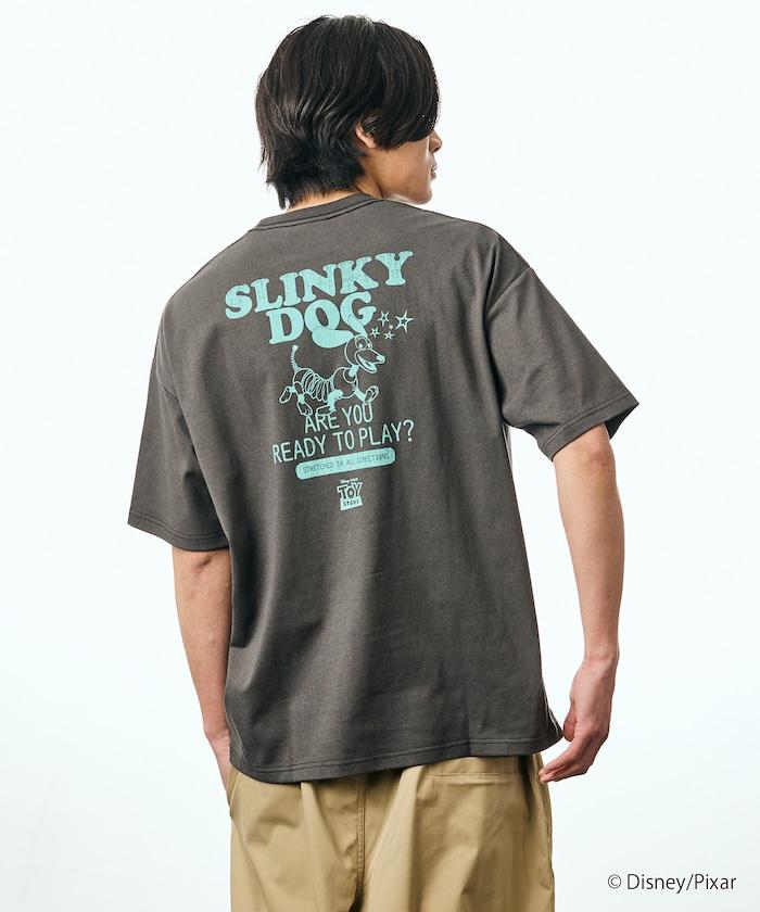 トイ・ストーリー（玩具總動員） Slinky Dog 主題 背部印花 圓領T恤