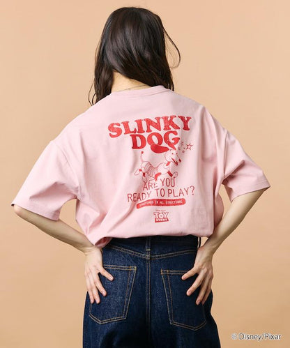 トイ・ストーリー（玩具總動員） Slinky Dog 主題 背部印花 圓領T恤