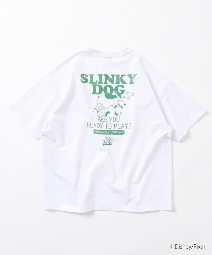 トイ・ストーリー（玩具總動員） Slinky Dog 主題 背部印花 圓領T恤