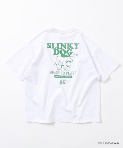 トイ・ストーリー（玩具總動員） Slinky Dog 主題 背部印花 圓領T恤