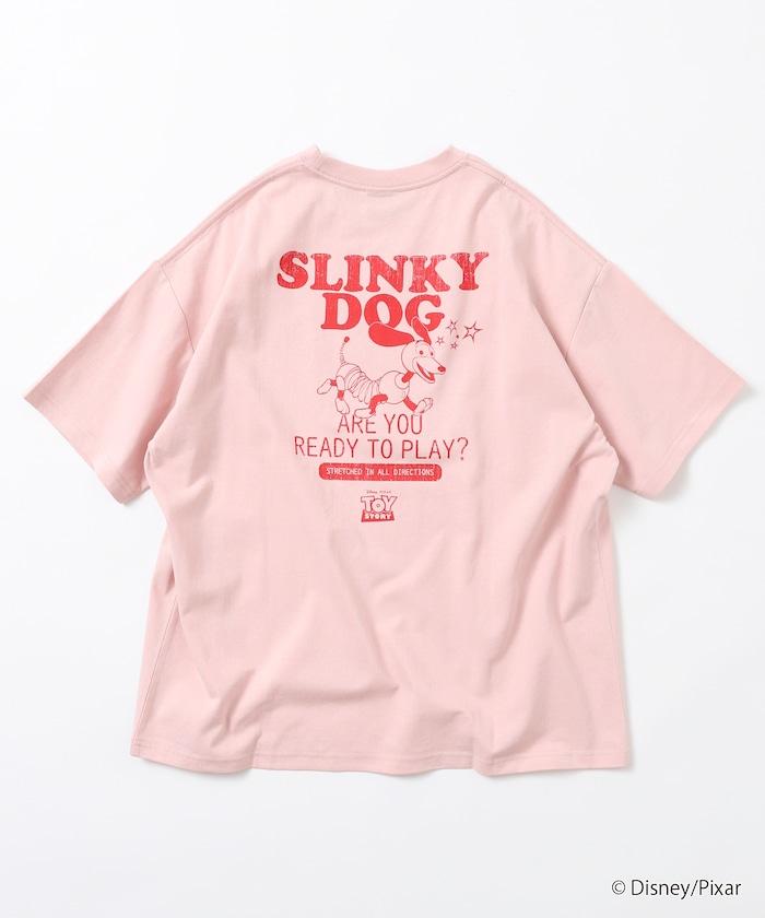 トイ・ストーリー（玩具總動員） Slinky Dog 主題 背部印花 圓領T恤