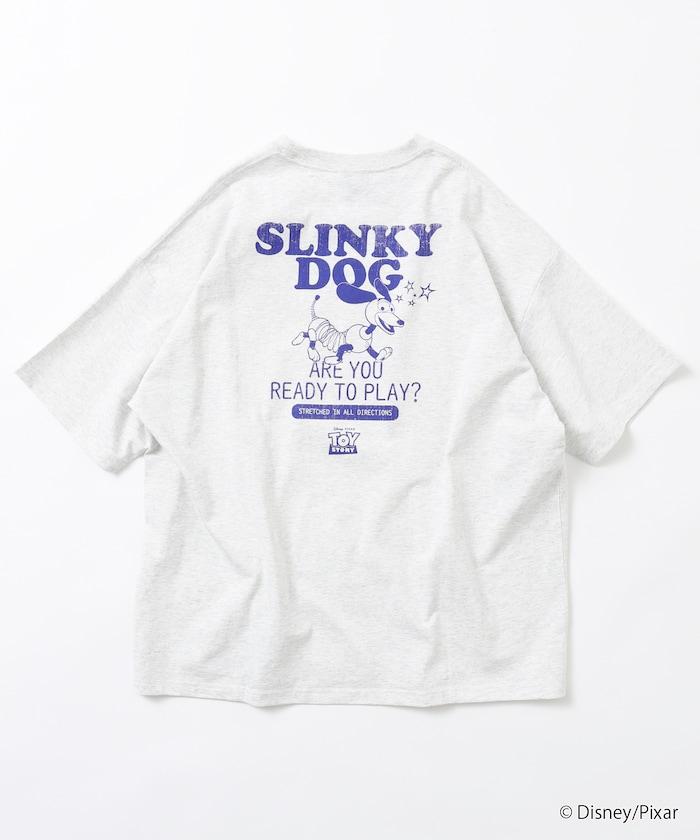 トイ・ストーリー（玩具總動員） Slinky Dog 主題 背部印花 圓領T恤