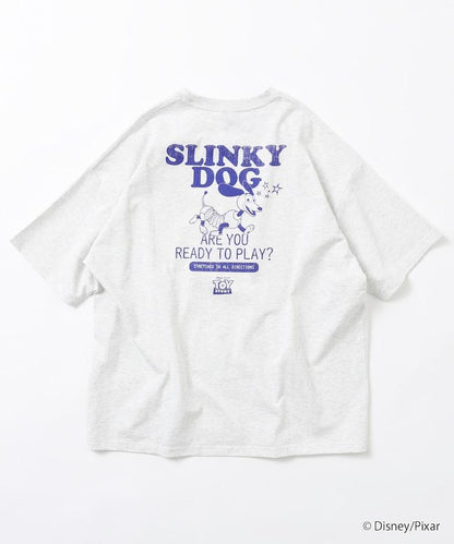 トイ・ストーリー（玩具總動員） Slinky Dog 主題 背部印花 圓領T恤
