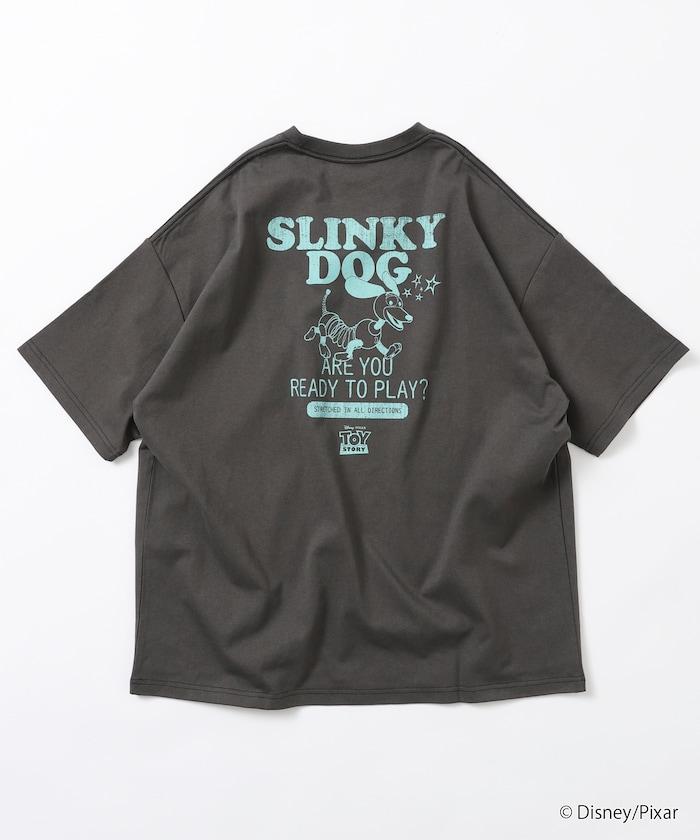 トイ・ストーリー（玩具總動員） Slinky Dog 主題 背部印花 圓領T恤