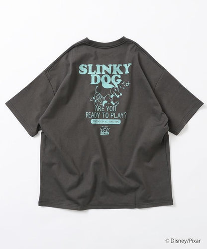トイ・ストーリー（玩具總動員） Slinky Dog 主題 背部印花 圓領T恤