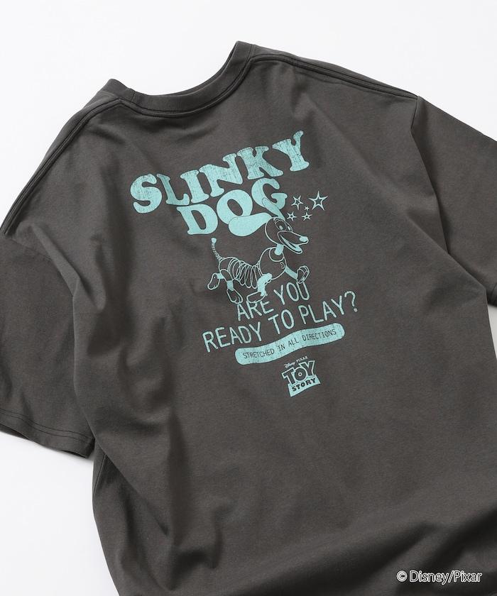 トイ・ストーリー（玩具總動員） Slinky Dog 主題 背部印花 圓領T恤