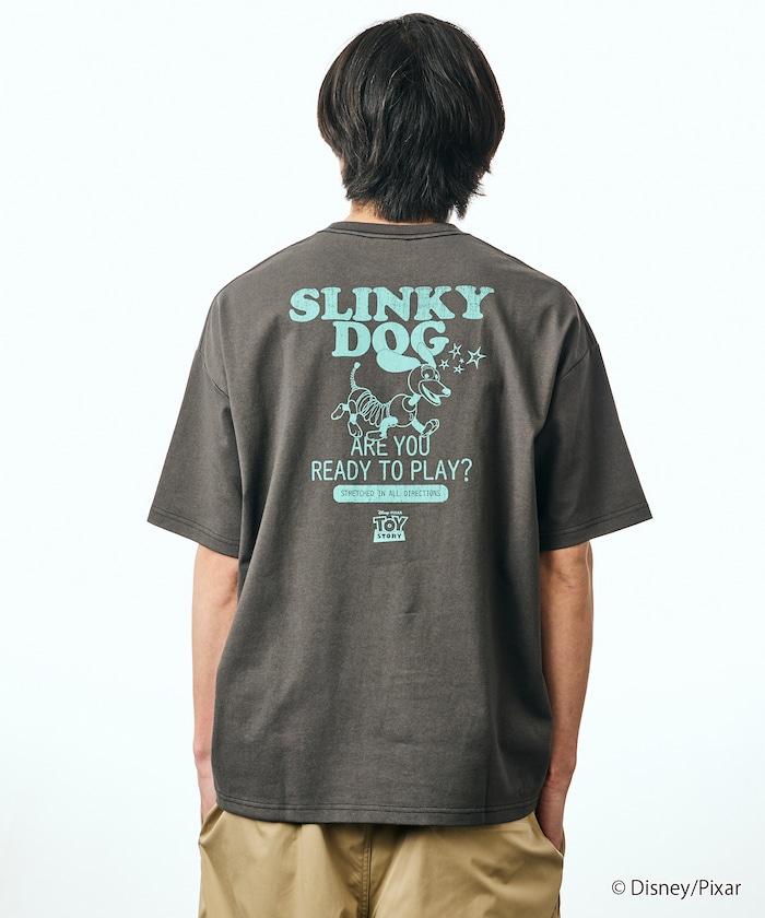 トイ・ストーリー（玩具總動員） Slinky Dog 主題 背部印花 圓領T恤