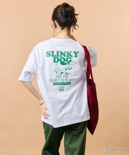 トイ・ストーリー（玩具總動員） Slinky Dog 主題 背部印花 圓領T恤