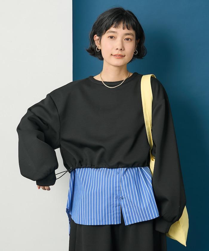 襯衫拼接 複合衛衣 套裝