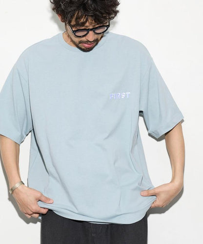 6オンス フロントロゴ 刺繍 クルーネックTシャツ / ワンポイントデザインTシャツ LEFT CHEST EMBROIDERY BOX FIRST