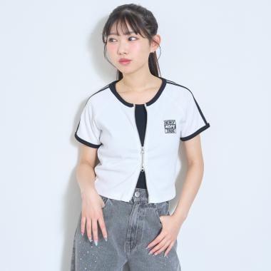 LTXC 抗菌防臭 背心一體式 拉鍊拼線 短袖上衣