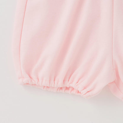 精靈刺繡網紗拼接 連衣裙燈籠褲套裝